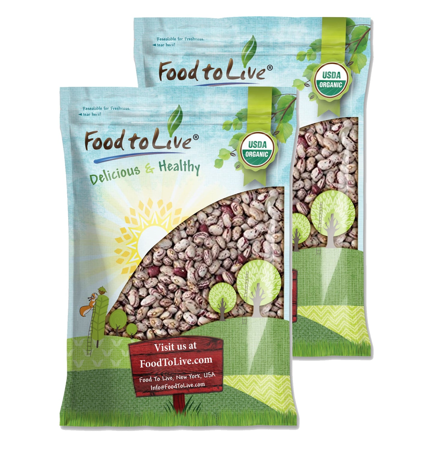 Organic Dried Cranberry Beans - by Food To Live