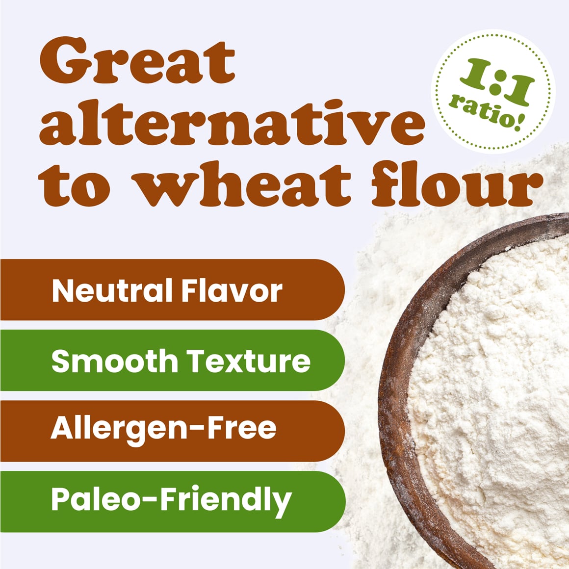 Organic Tapioca Flour – Non-GMO Finely Ground Tapioca Starch. Wheat and Rice Flour Substitute. All Purpose Thickening Agent for Baking, Sauces & Gravies. Vegan, Kosher, Bulk Powder