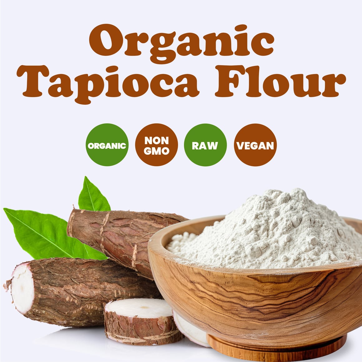 Organic Tapioca Flour – Non-GMO Finely Ground Tapioca Starch. Wheat and Rice Flour Substitute. All Purpose Thickening Agent for Baking, Sauces & Gravies. Vegan, Kosher, Bulk Powder