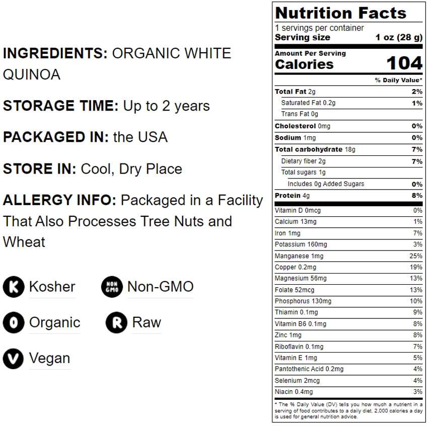 Organic Royal White Quinoa - by Food To Live