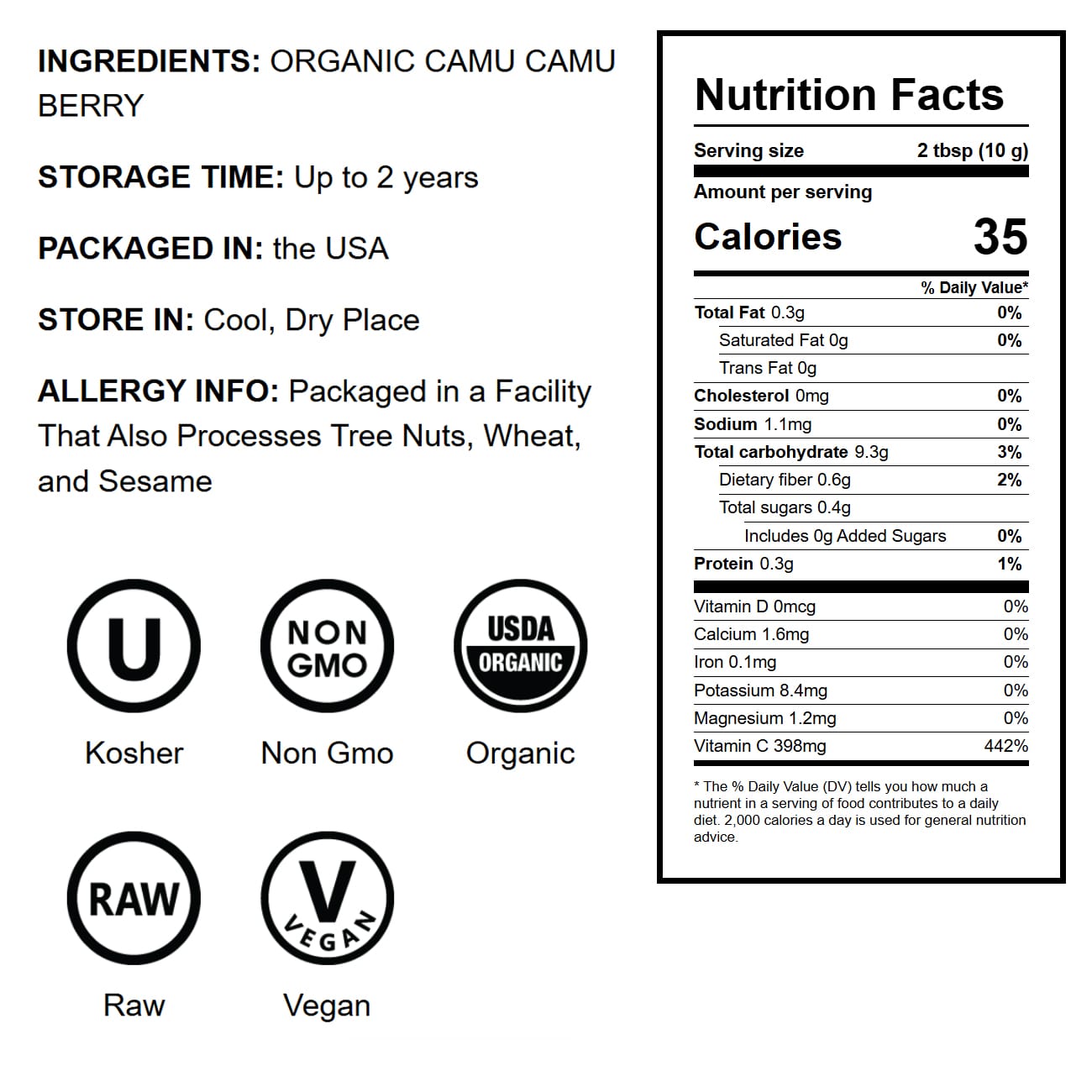 Organic Camu Camu Powder - by Food To Live