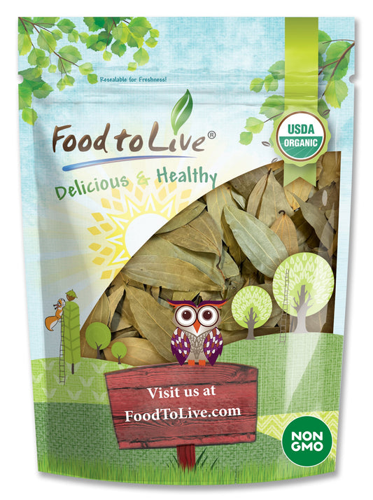 Organic Whole Indian Bay Leaves - by Food To Live
