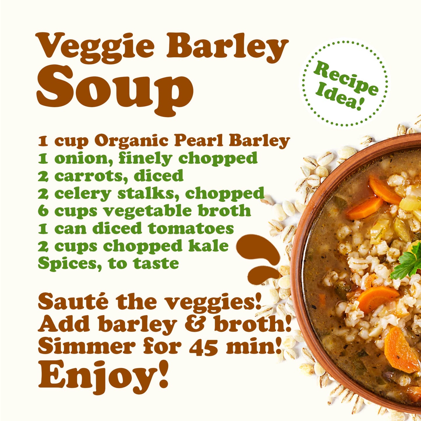 Organic Pearl Barley - by Food To Live
