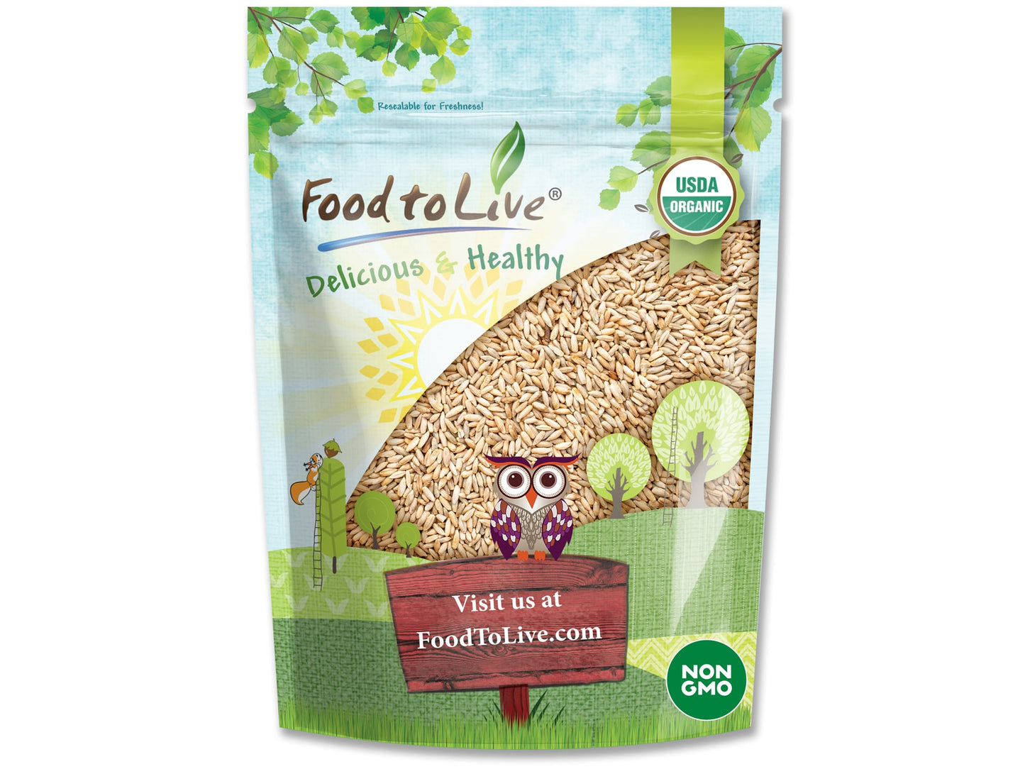 Organic Rye Berries - by Food To Live