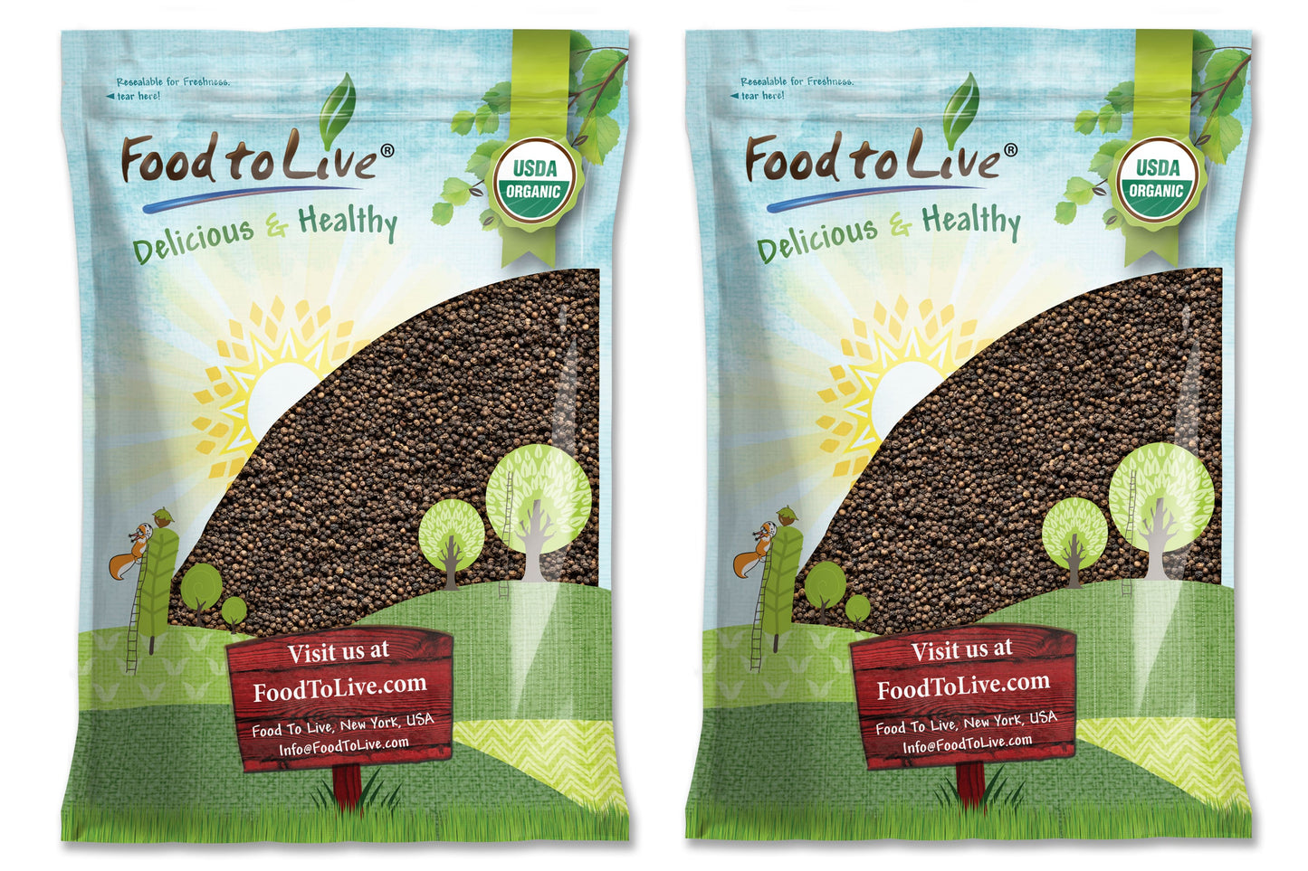 Organic Black Pepper - by Food To Live