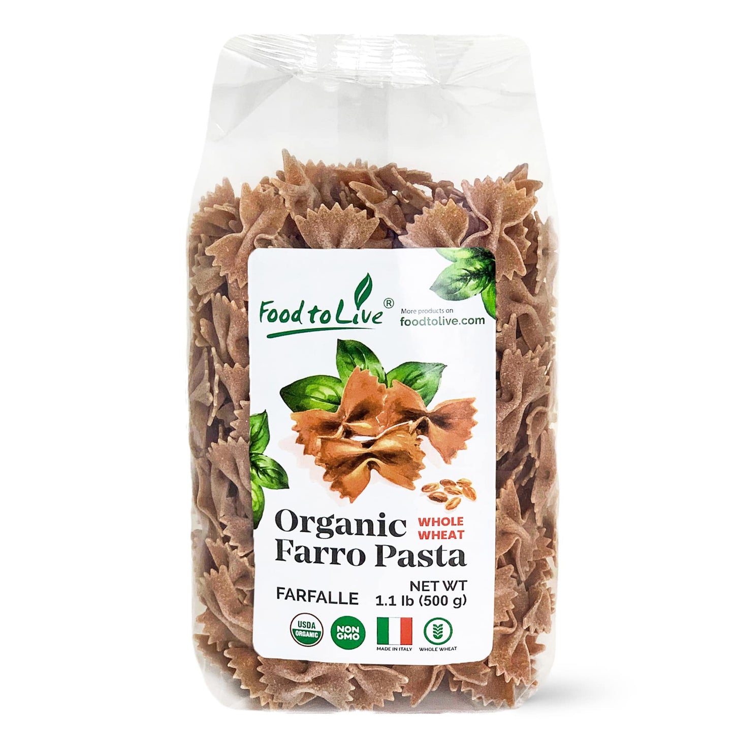 Organic Farro Farfalle Pasta - by Food To Live