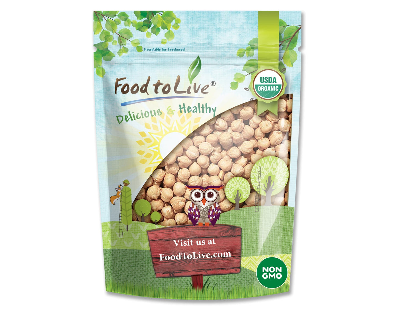 Organic Garbanzo Beans / Dried Chickpeas - by Food To Live