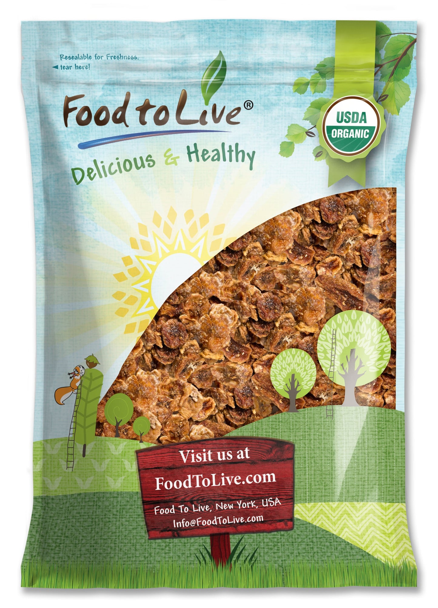 Organic Dried Banana Slices - by Food To Live