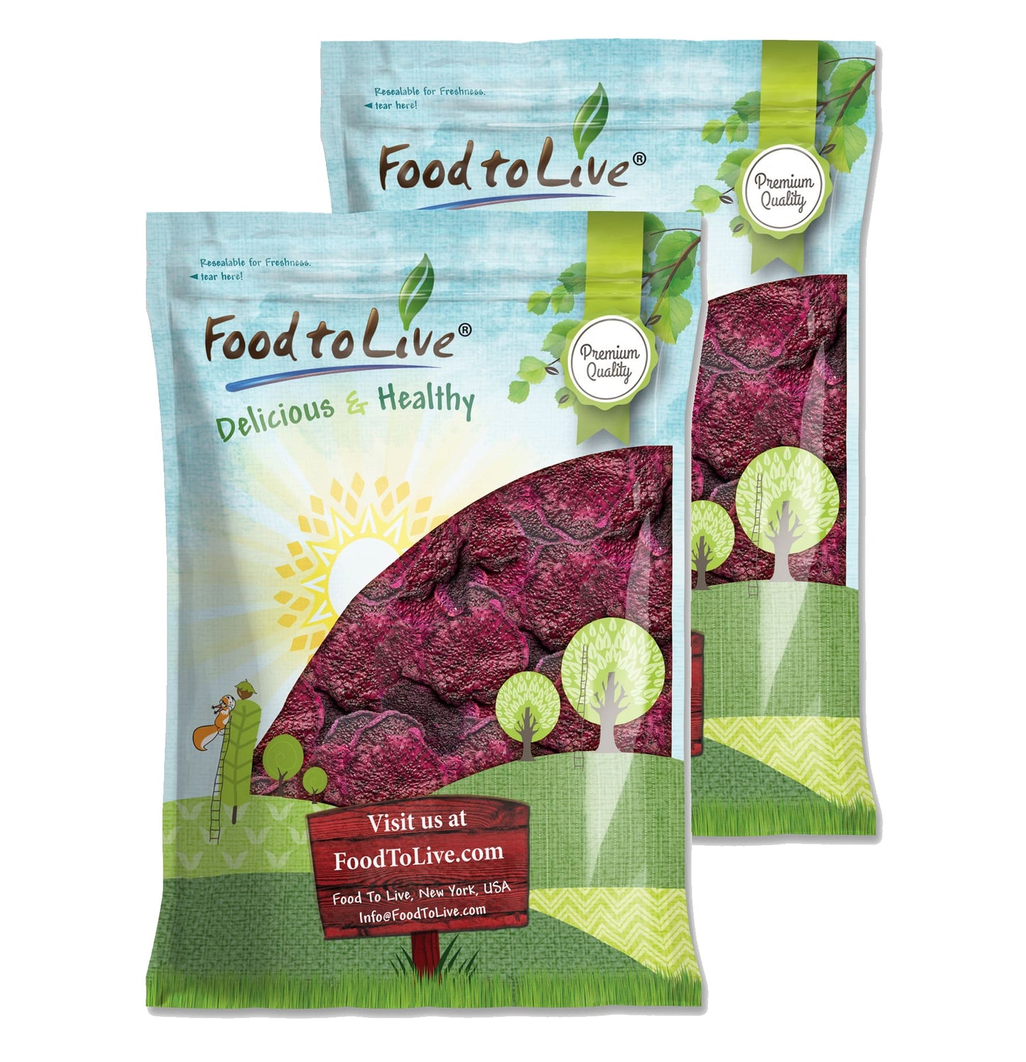 Red Dragon Fruit Slices - by Food To Live