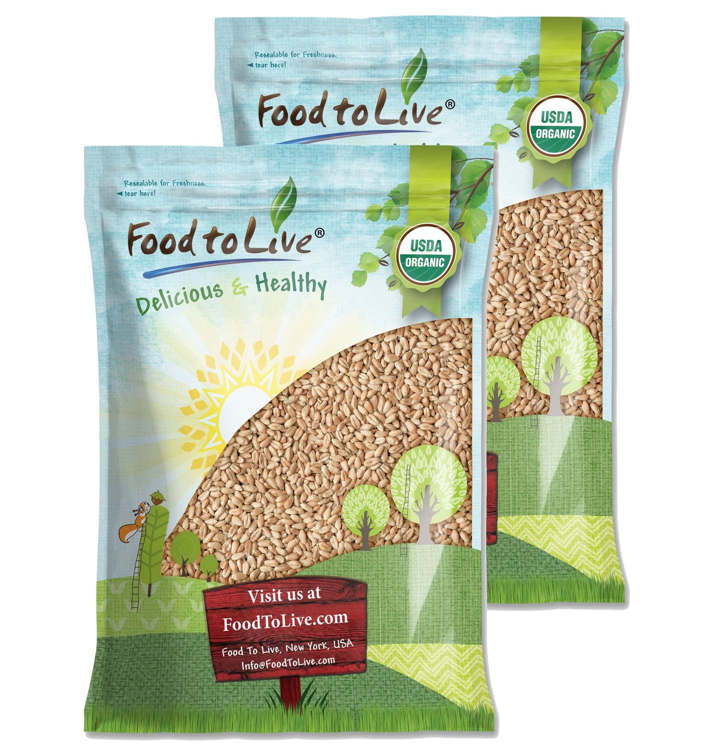 Organic Soft White Wheat Berries - by Food To Live