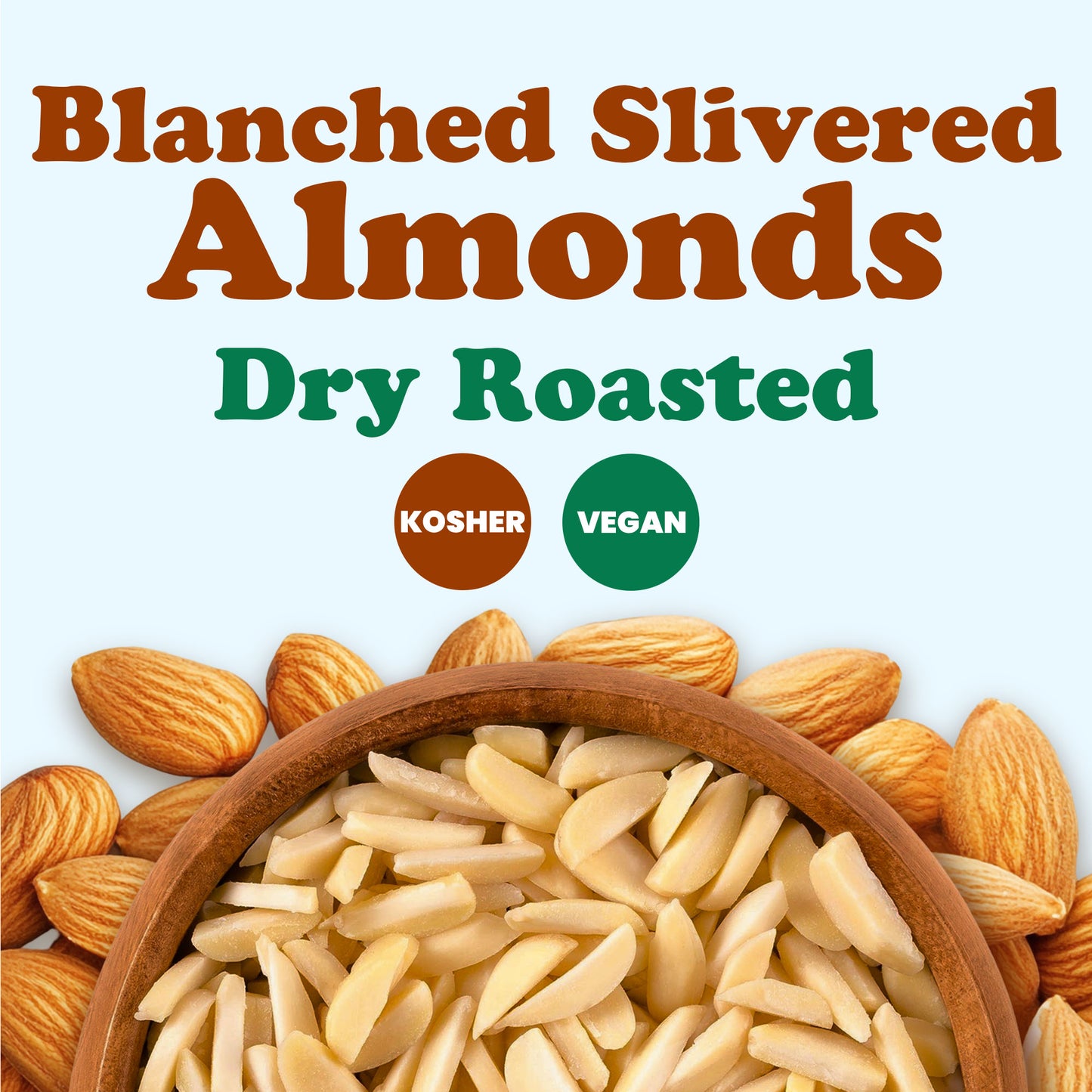 Dry Roasted Blanched Slivered Almonds - by Food To Live