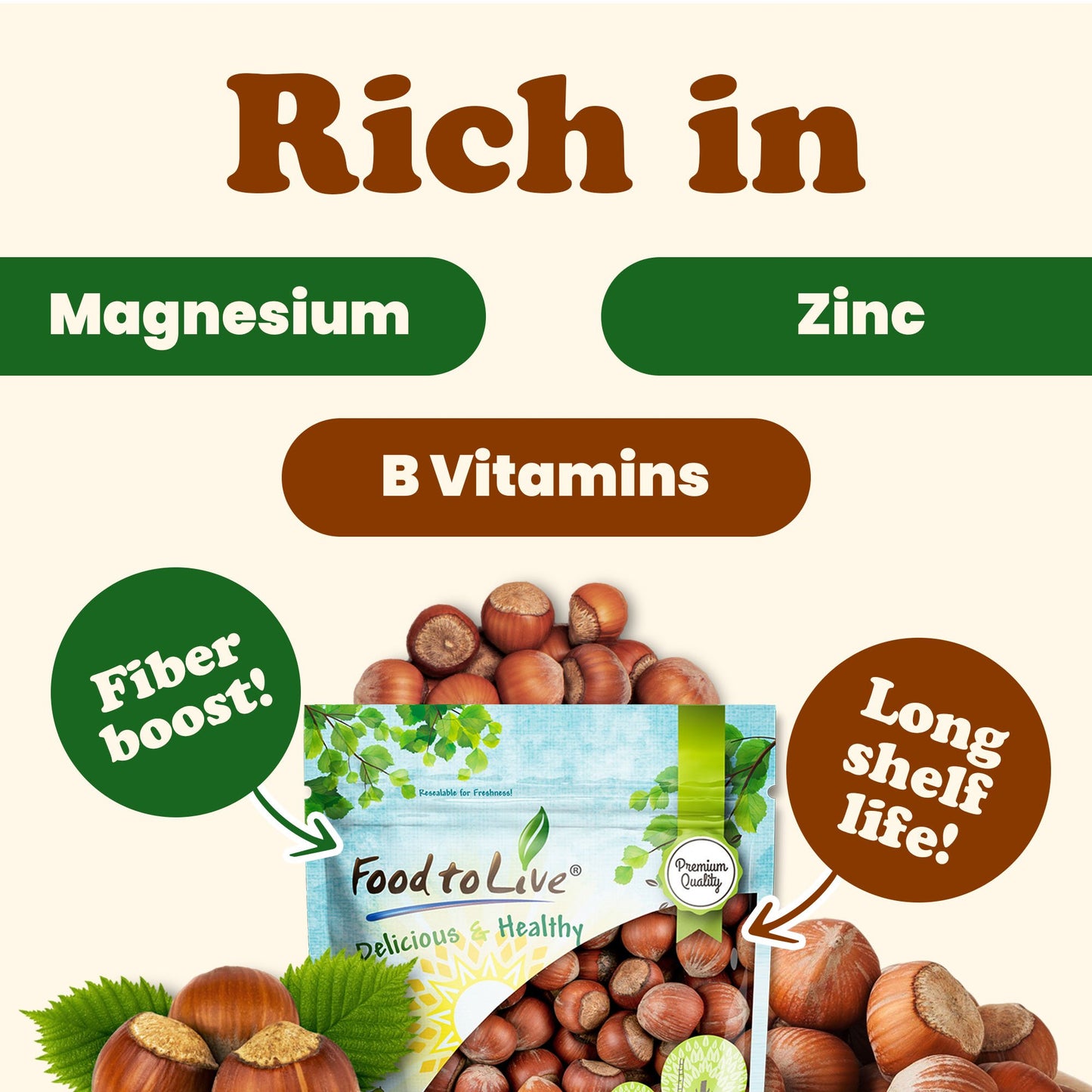 Hazelnuts in Shell - by Food to Live