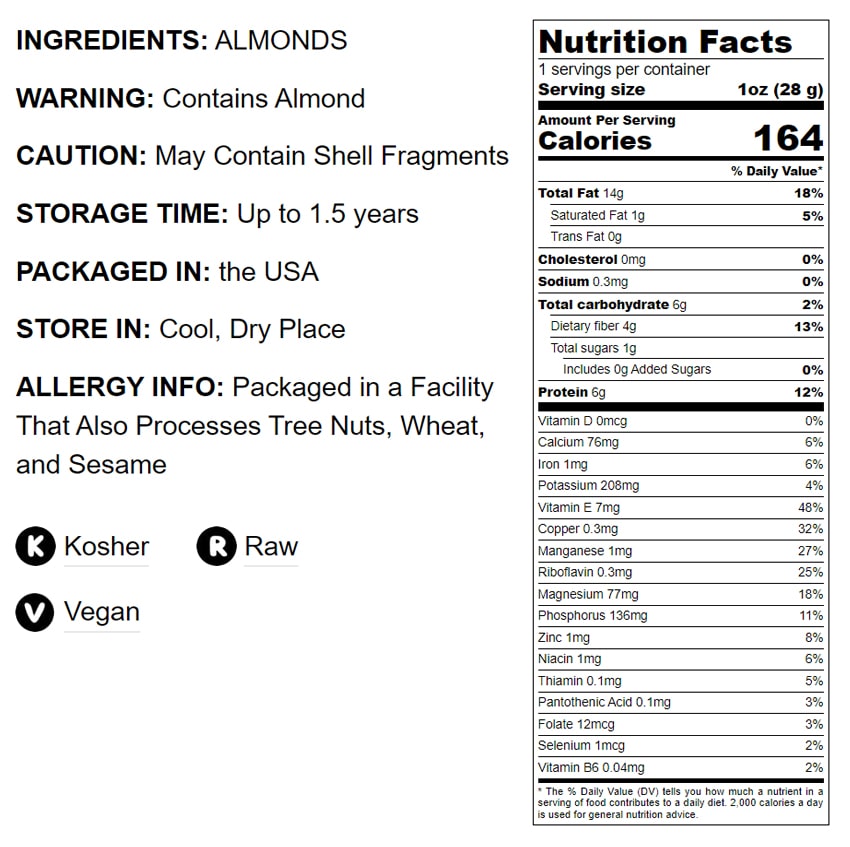 California Almonds - by Food To Live