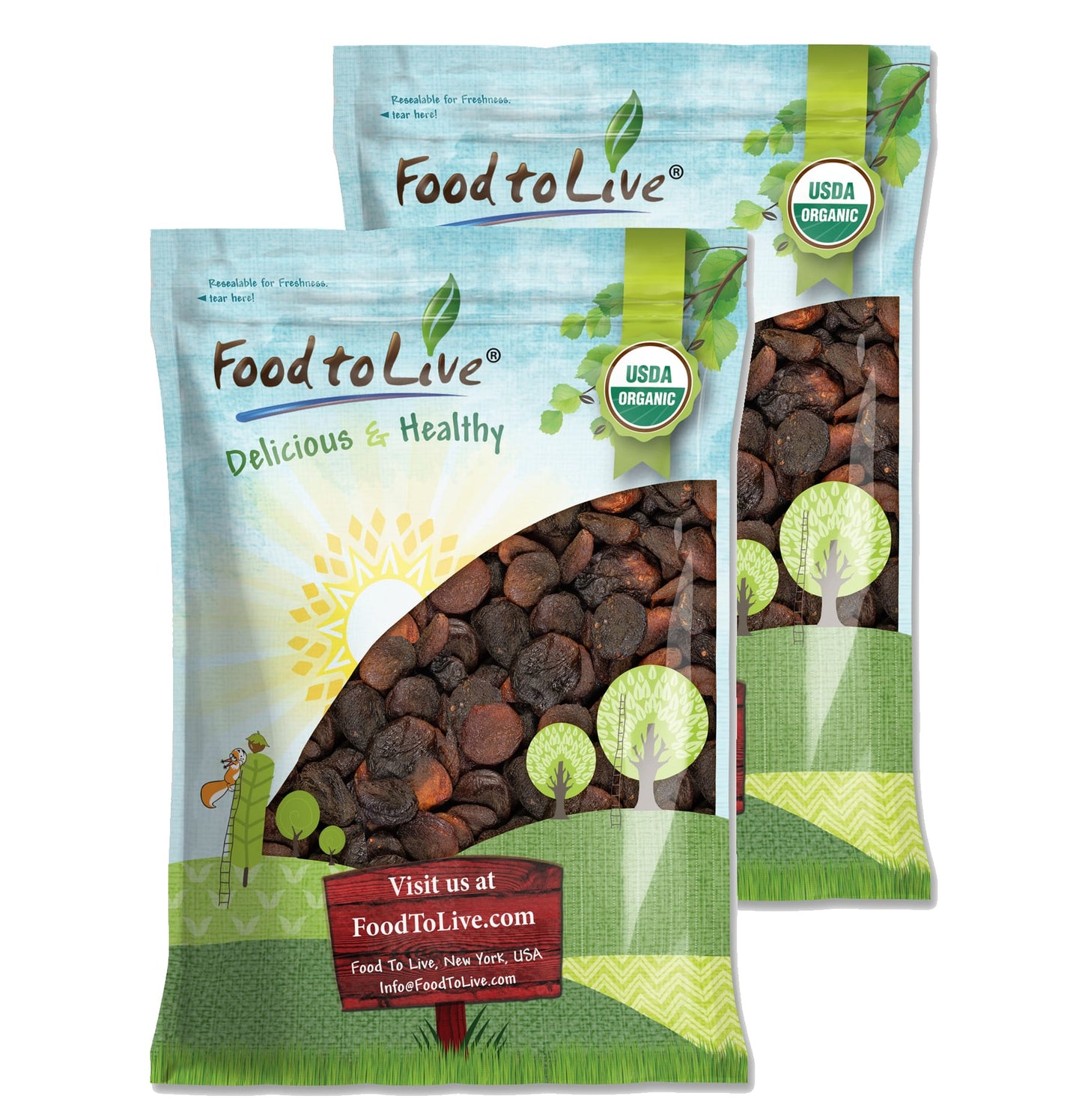 Organic Dried Apricots - by Food To Live