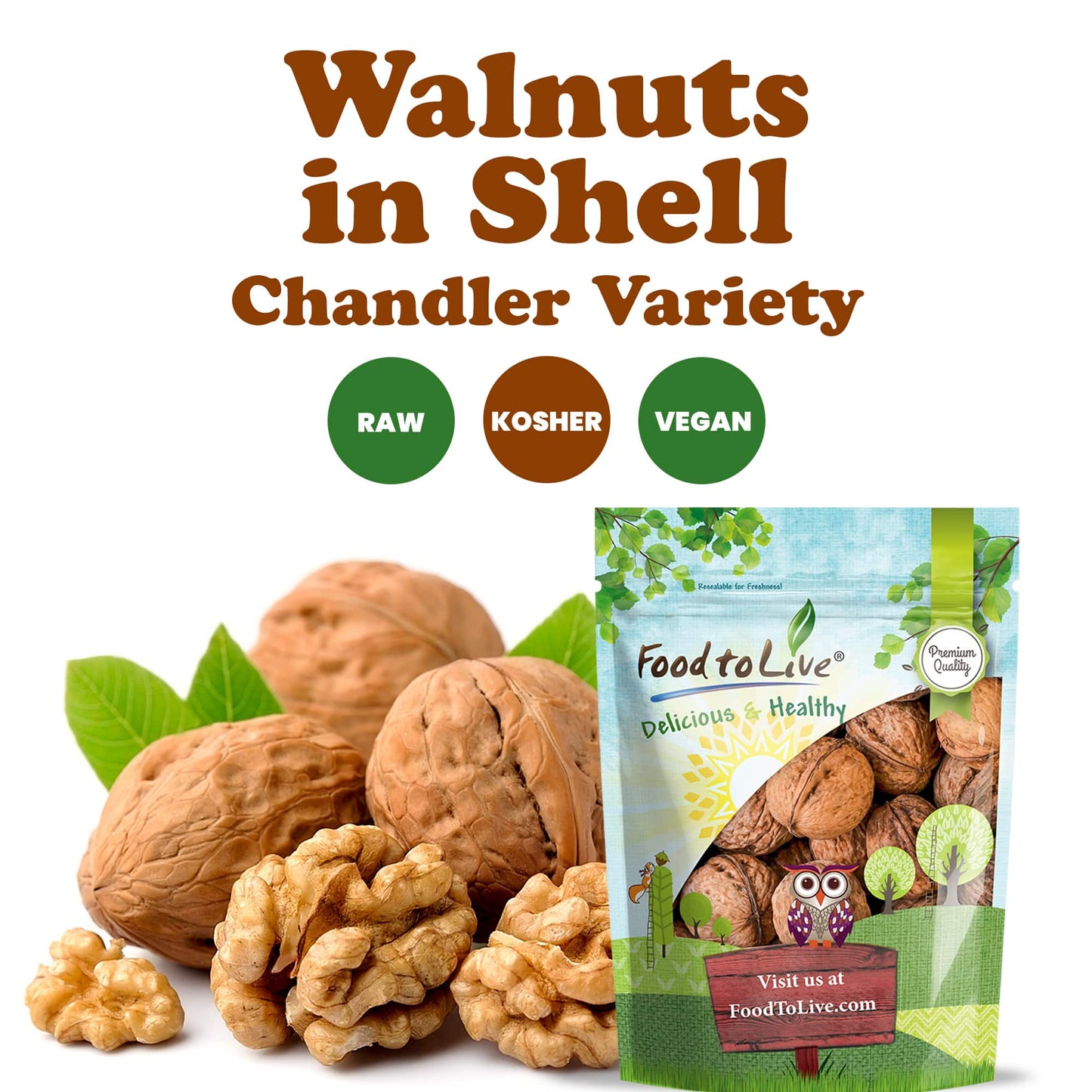 Jumbo Walnuts in Shell - by Food To Live