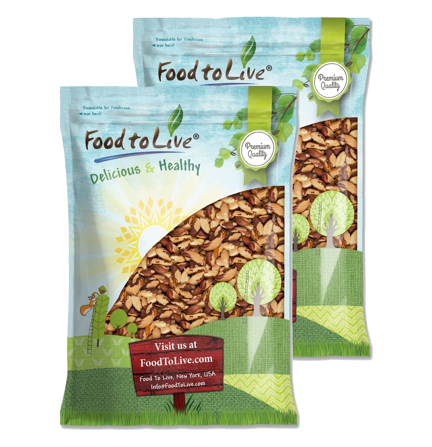 Dry Roasted Brazil Nuts with Himalayan Salt - by Food To Live