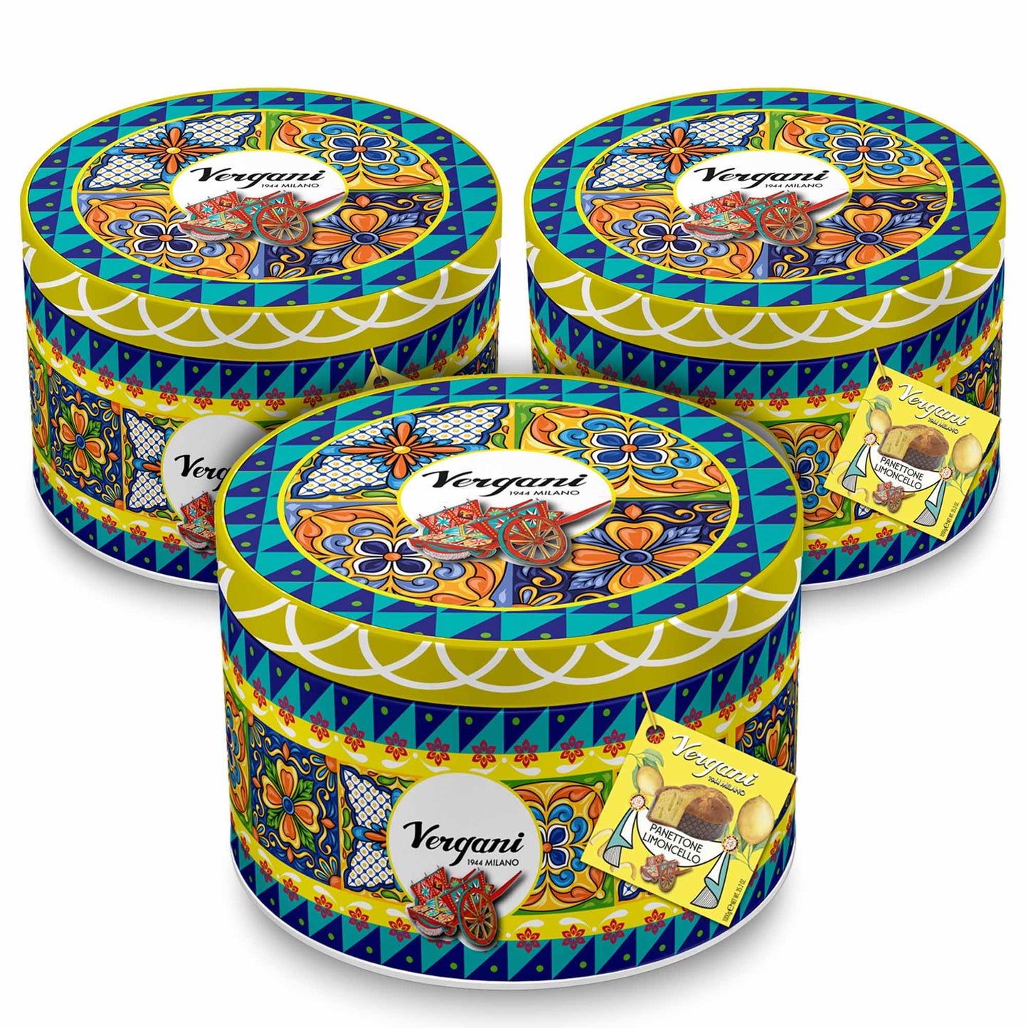 Vergani Sicily Lemon Cream Panettone -Traditional Italian Holiday Cake with Lemon Cream Filling, Premium Gift-Boxed Dessert, Wholesale
