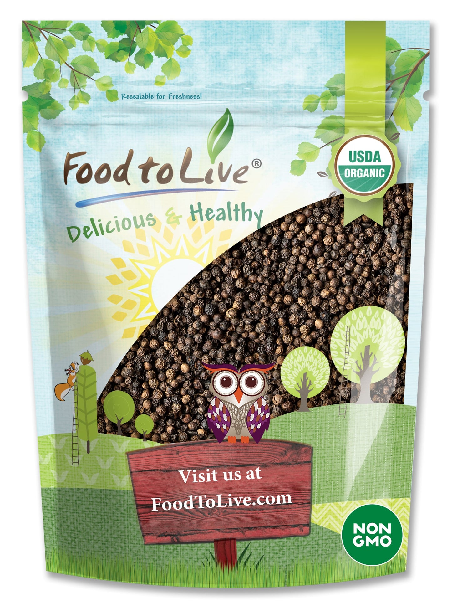 Organic Black Pepper - by Food To Live