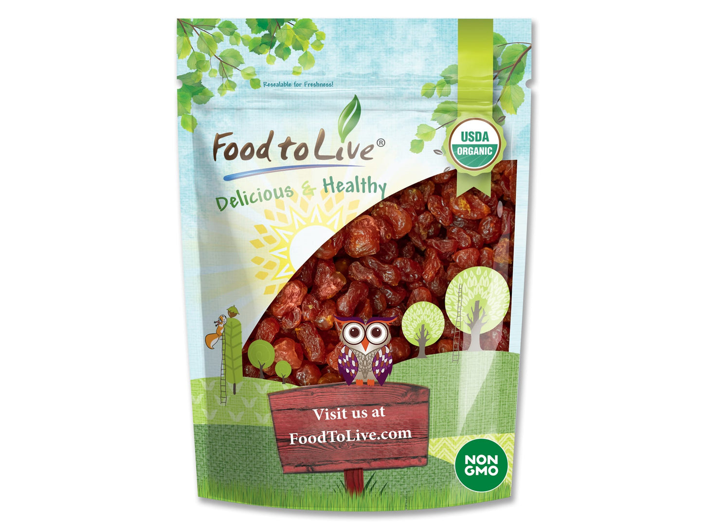 Organic Dried Sour Cherries - by Food To Live