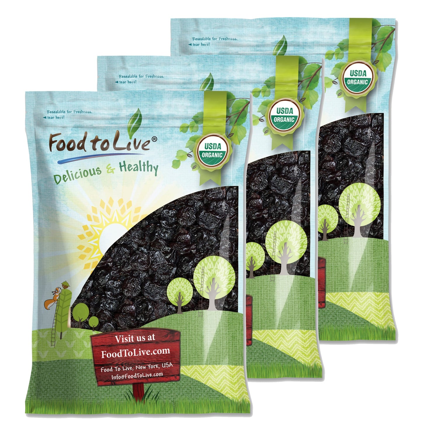 Organic Pitted Prunes - by Food To Live