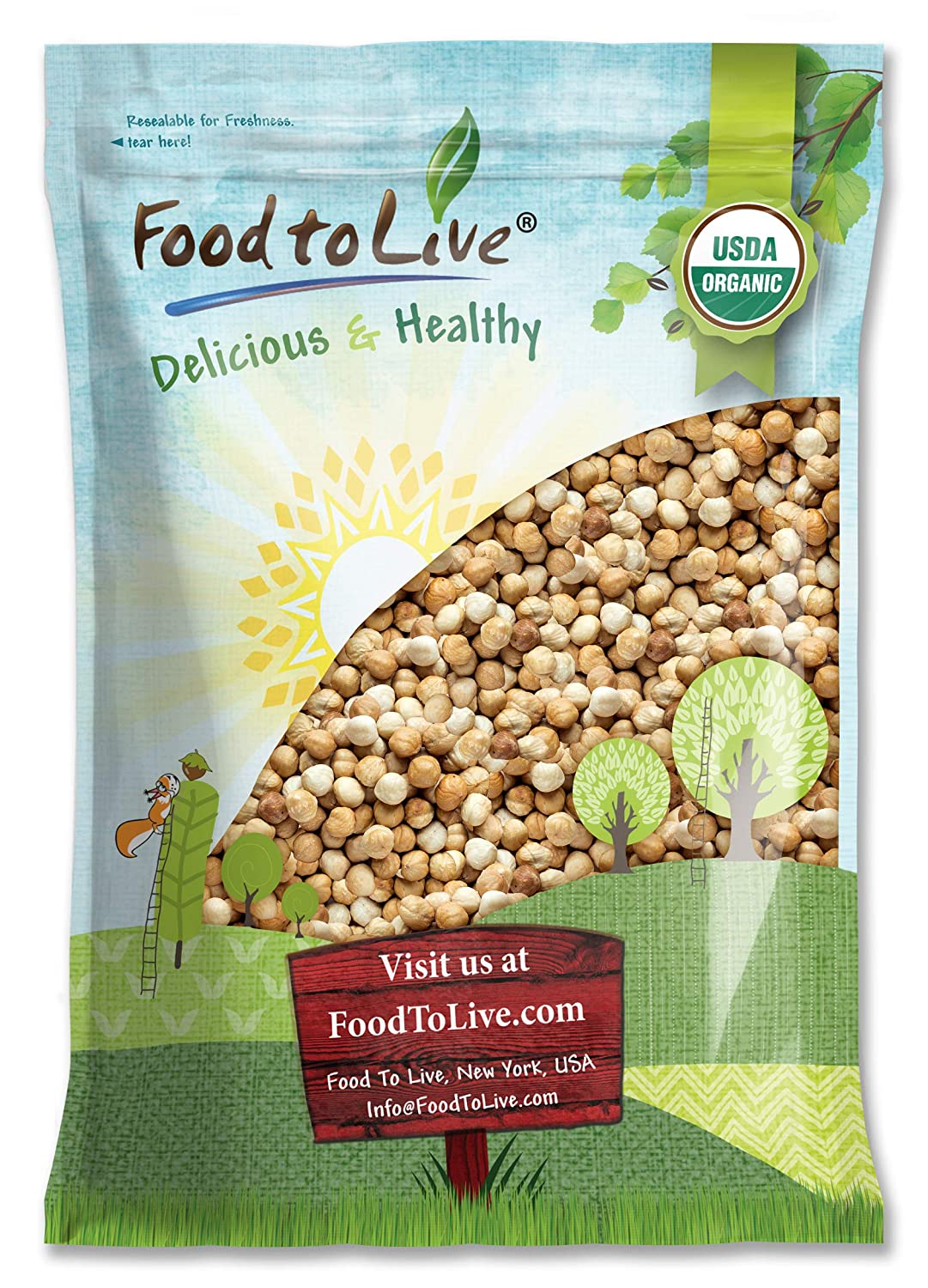 Organic Blanched Roasted Hazelnuts - by Food To Live