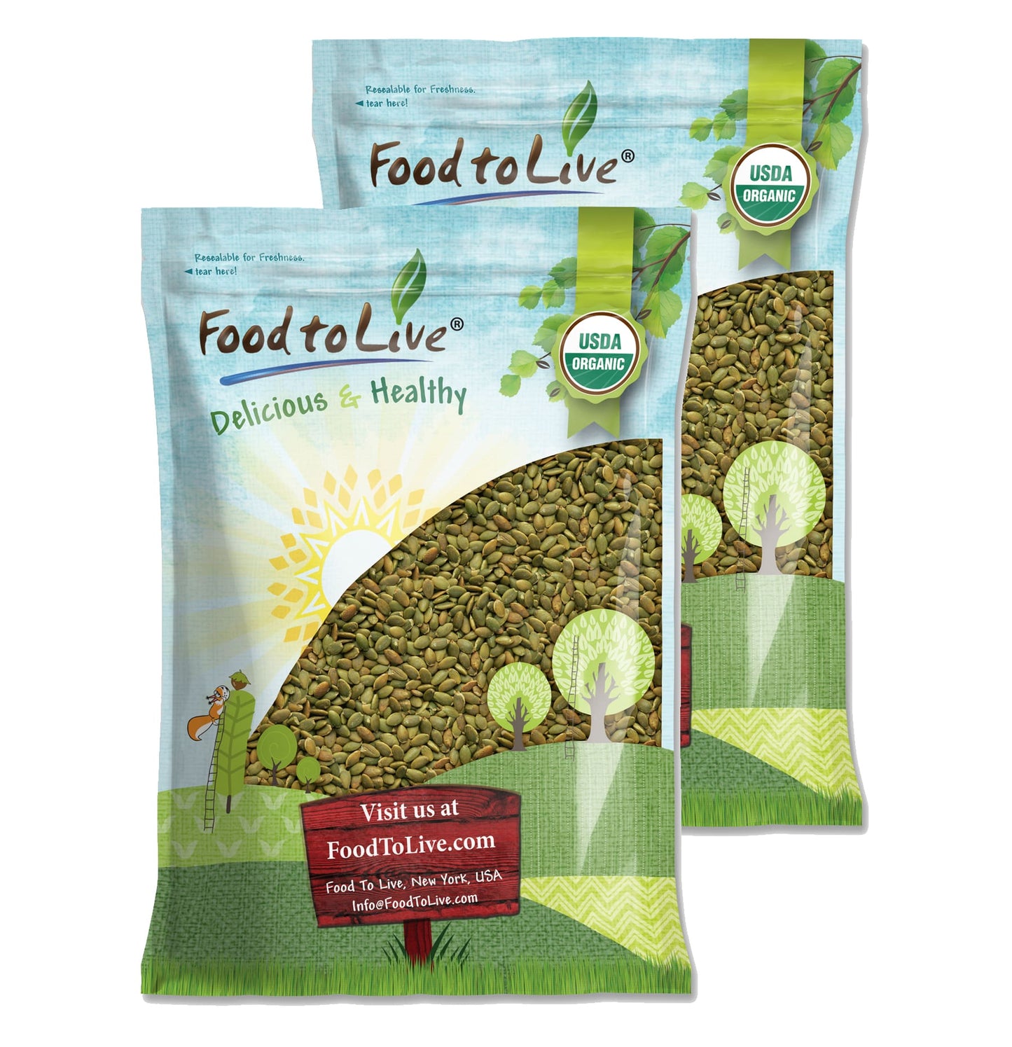 Organic Dry Roasted Pumpkin Seed Kernels - by Food To Live