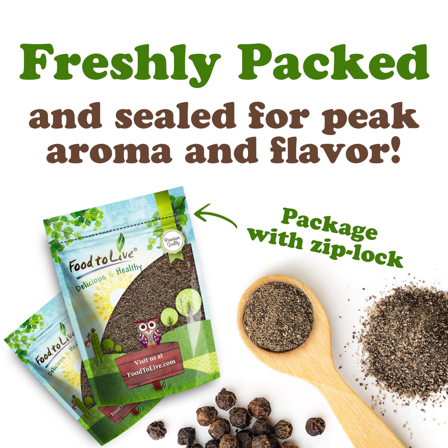 Ground Black Pepper - by Food To Live