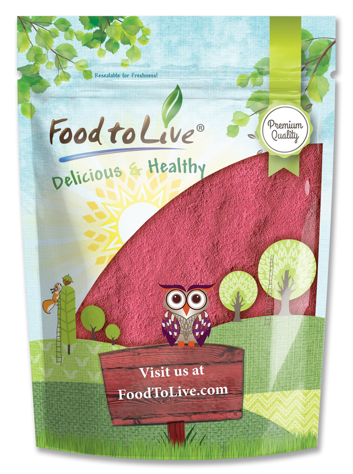 Raspberry Juice Powder – Antioxidant-Rich Superfood for Immune Support, Skin Health – Spray-dried, No Sugar Added, Contains Maltodextrin, Vegan, Kosher, Bulk