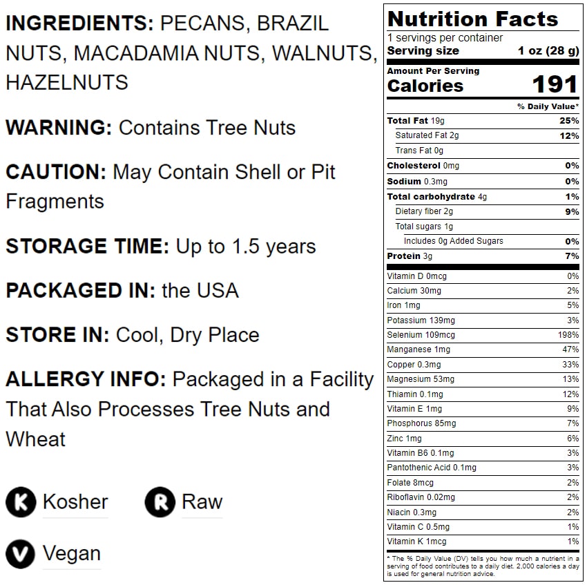 Keto Nuts Mix - by Food To Live