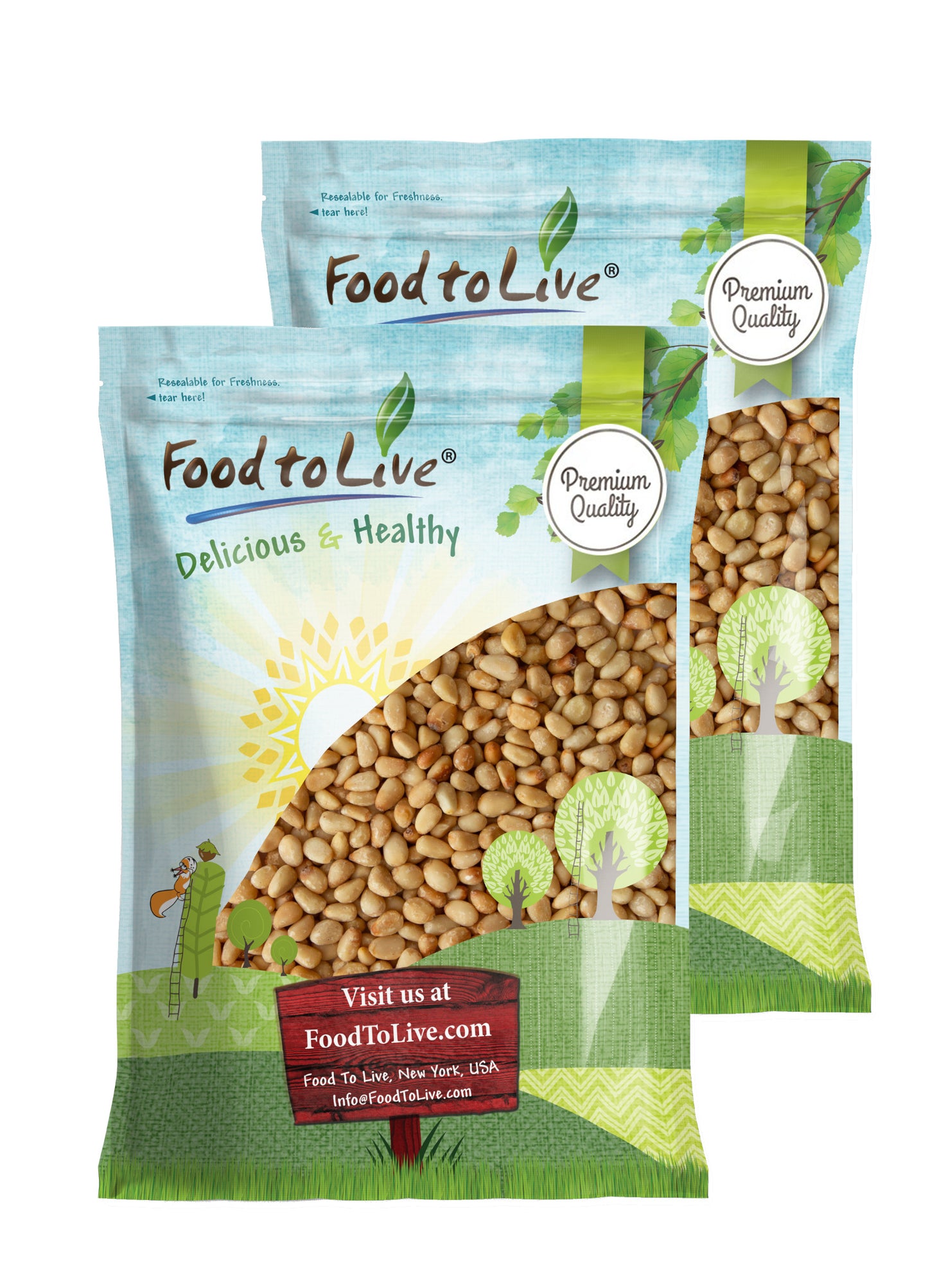 Organic Dry Roasted Pine Nuts - by Food to Live