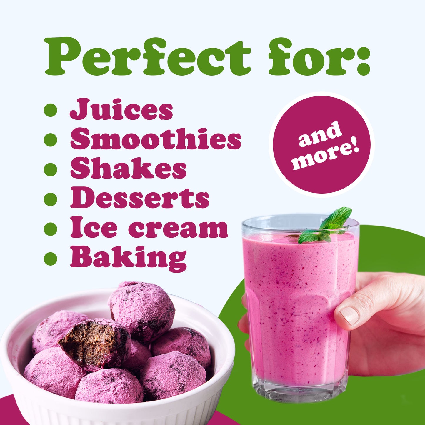 Cherry Juice Powder – High in Vitamins and Antioxidants, All Natural Superfood, Perfect for Smoothies, Shakes and Cooking, Vegan, Kosher, Bulk - by Food to Live