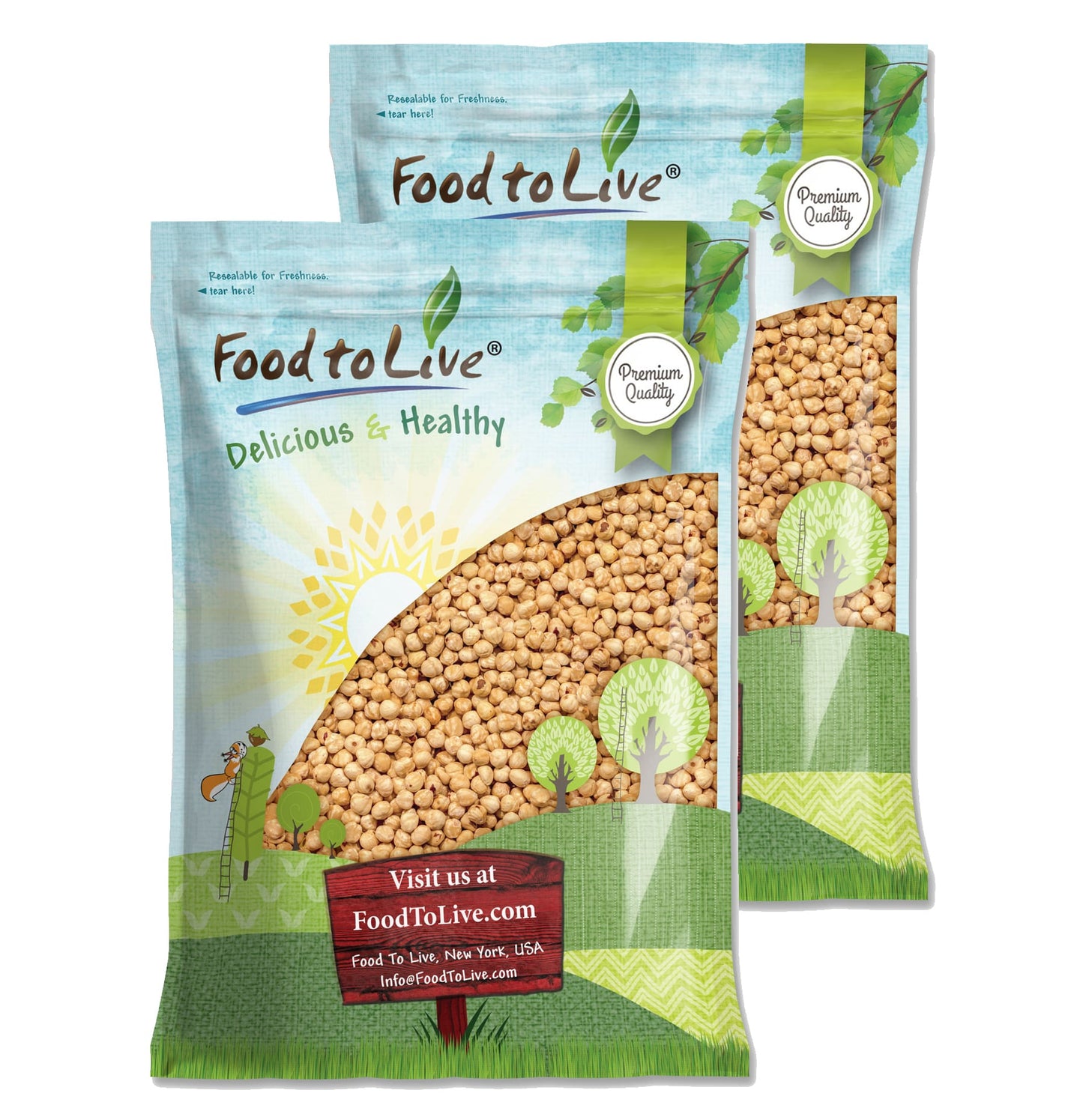 Dry Roasted Blanched Hazelnuts - by Food To Live