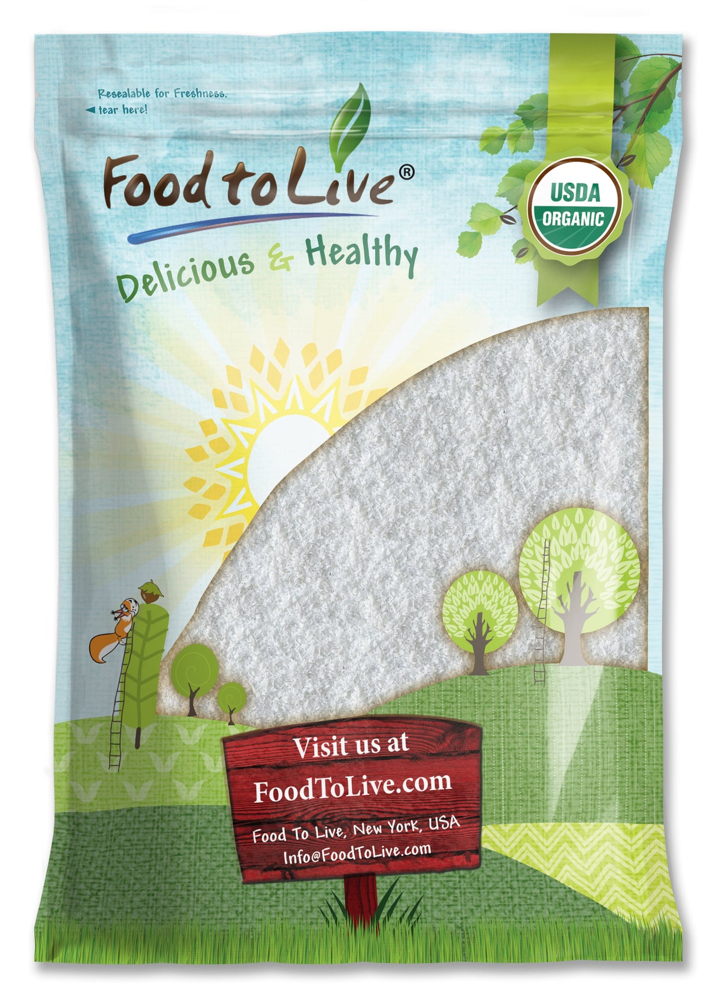 Organic Fine Shredded Coconut - by Food To Live