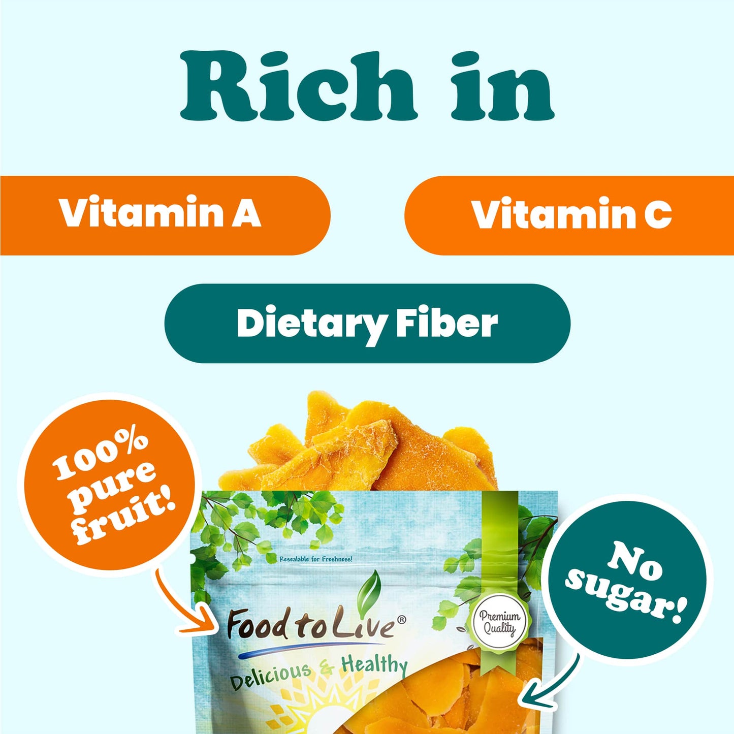 Dried Mango Cheeks - by Food To Live