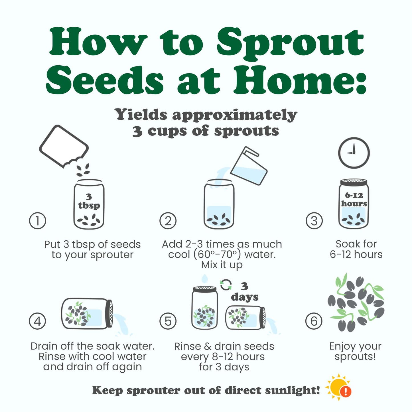 Organic Sprouting Seeds in a Gift Box - by Food To Live
