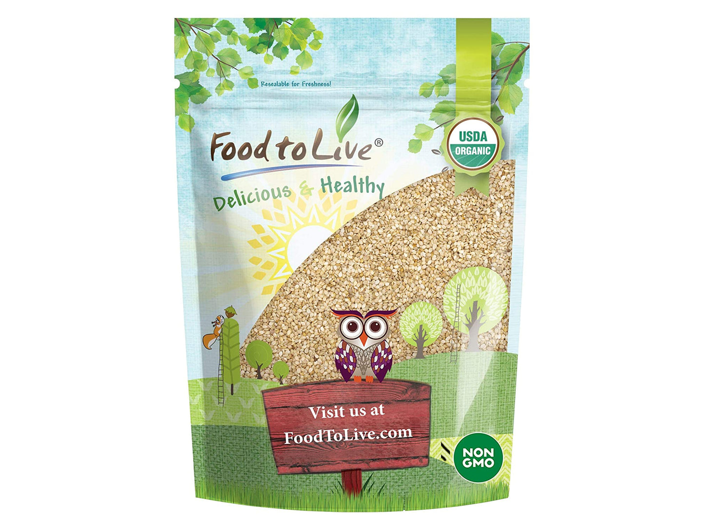 Organic Unhulled Sesame Seeds - by Food To Live