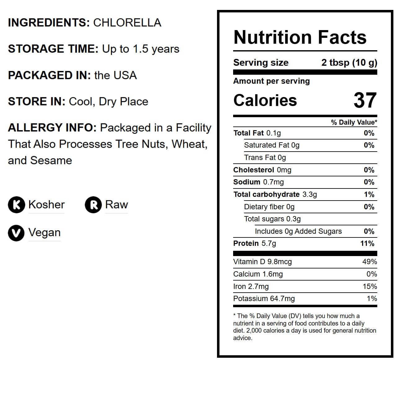 Chlorella Powder - by Food To Live