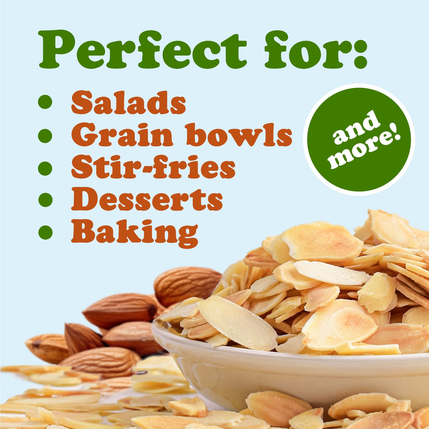 Dry Roasted Blanched Sliced Almonds with Himalayan Salt - by Food to Live