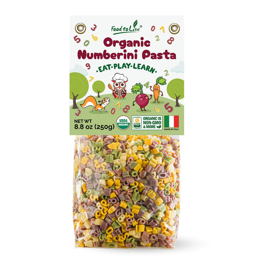 Organic Numberini Pasta - Eat Play Learn - by Food to Live