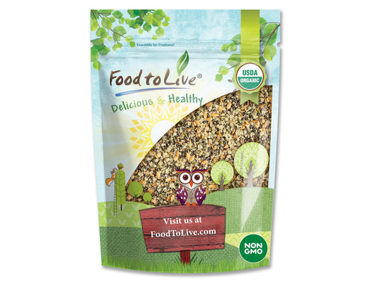 Organic Chia, Flax, and Hemp Seeds Mix – A Non-GMO Blend of Seeds, Vegan, Bulk