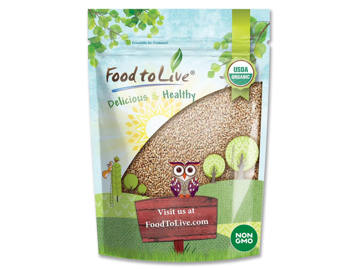 Organic Hard Red Wheat Berries - by Food To Live
