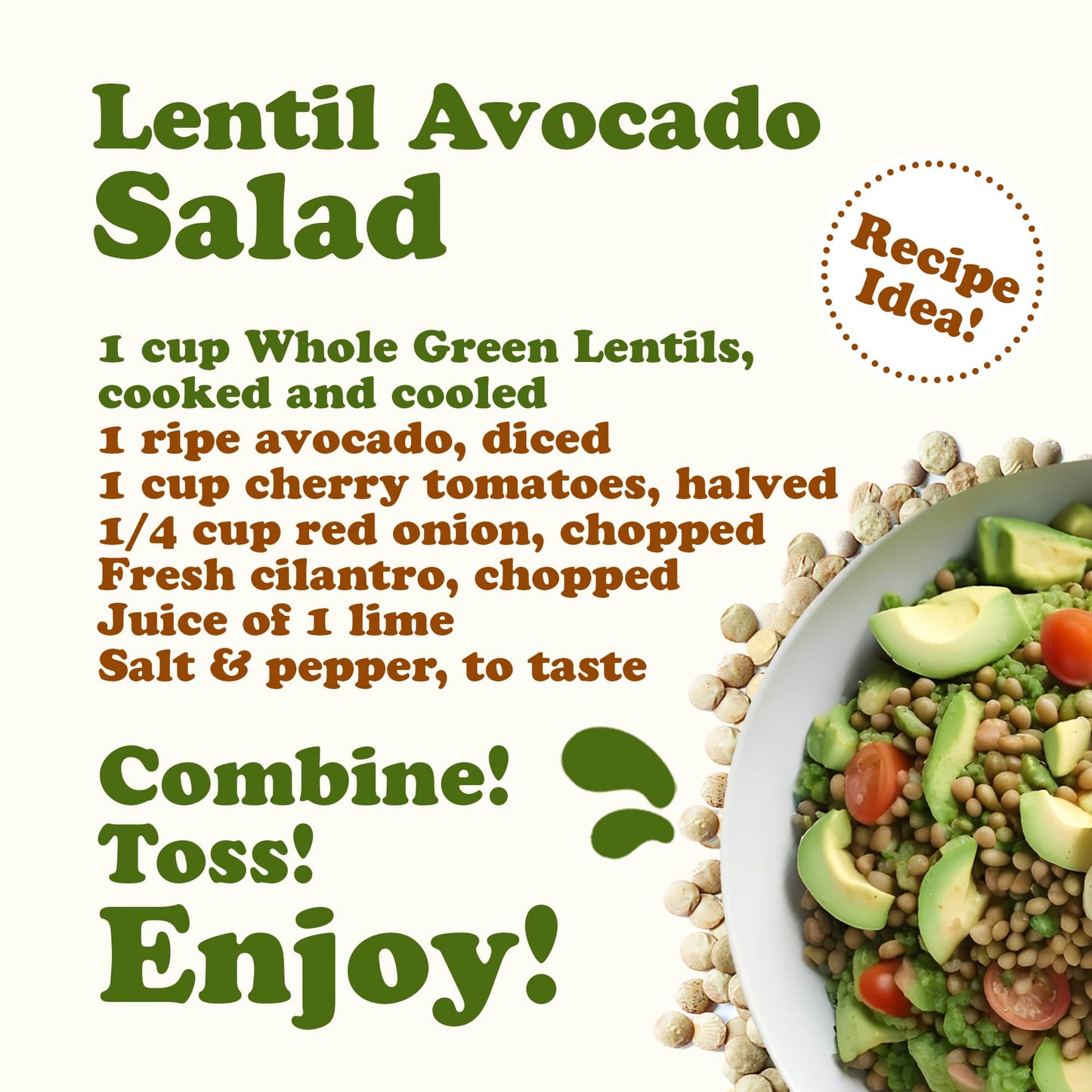 Green Lentil Whole — Non-GMO Verified, Kosher, Bulk - by Food to Live