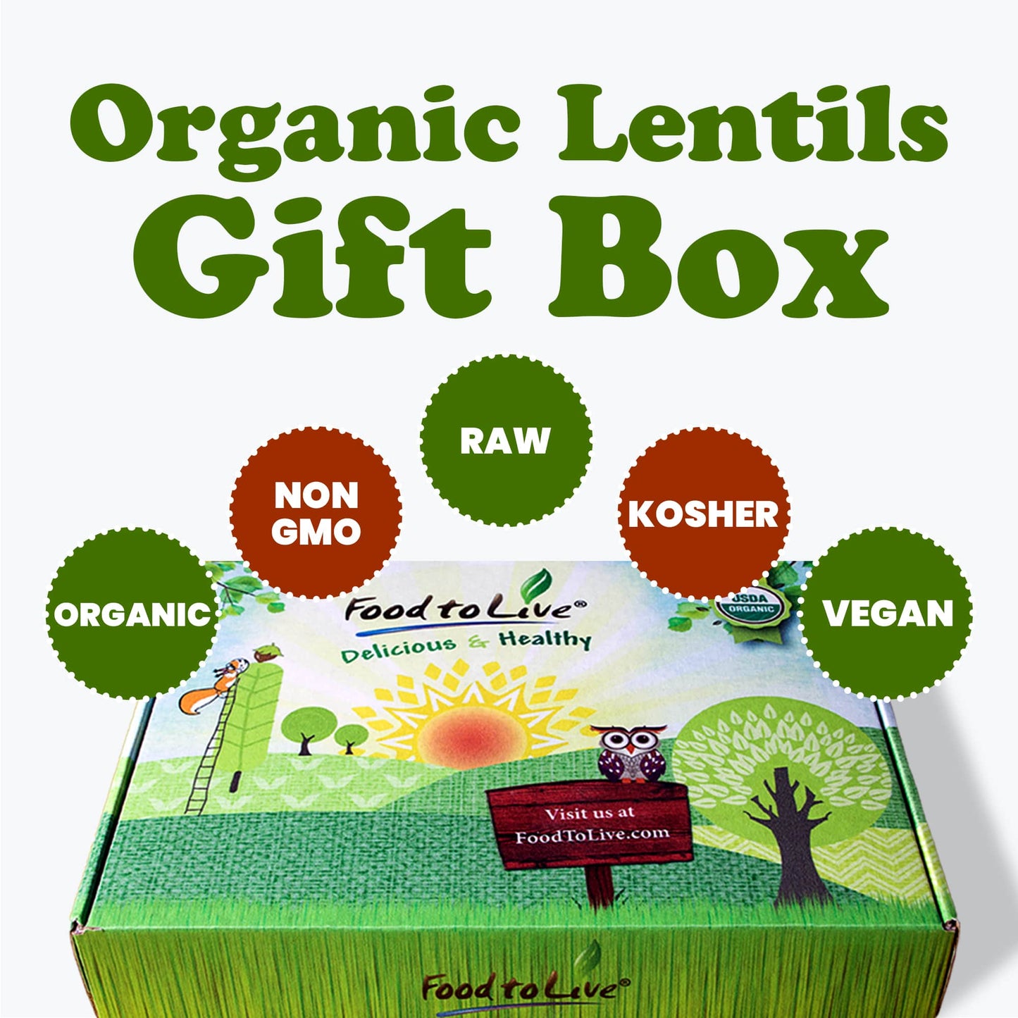 Organic Lentil Variety Set - by Food To Live