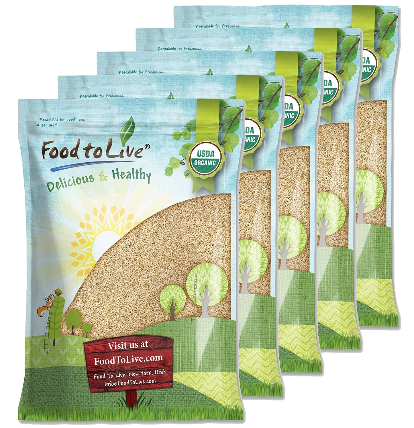Organic Unhulled Sesame Seeds - by Food To Live