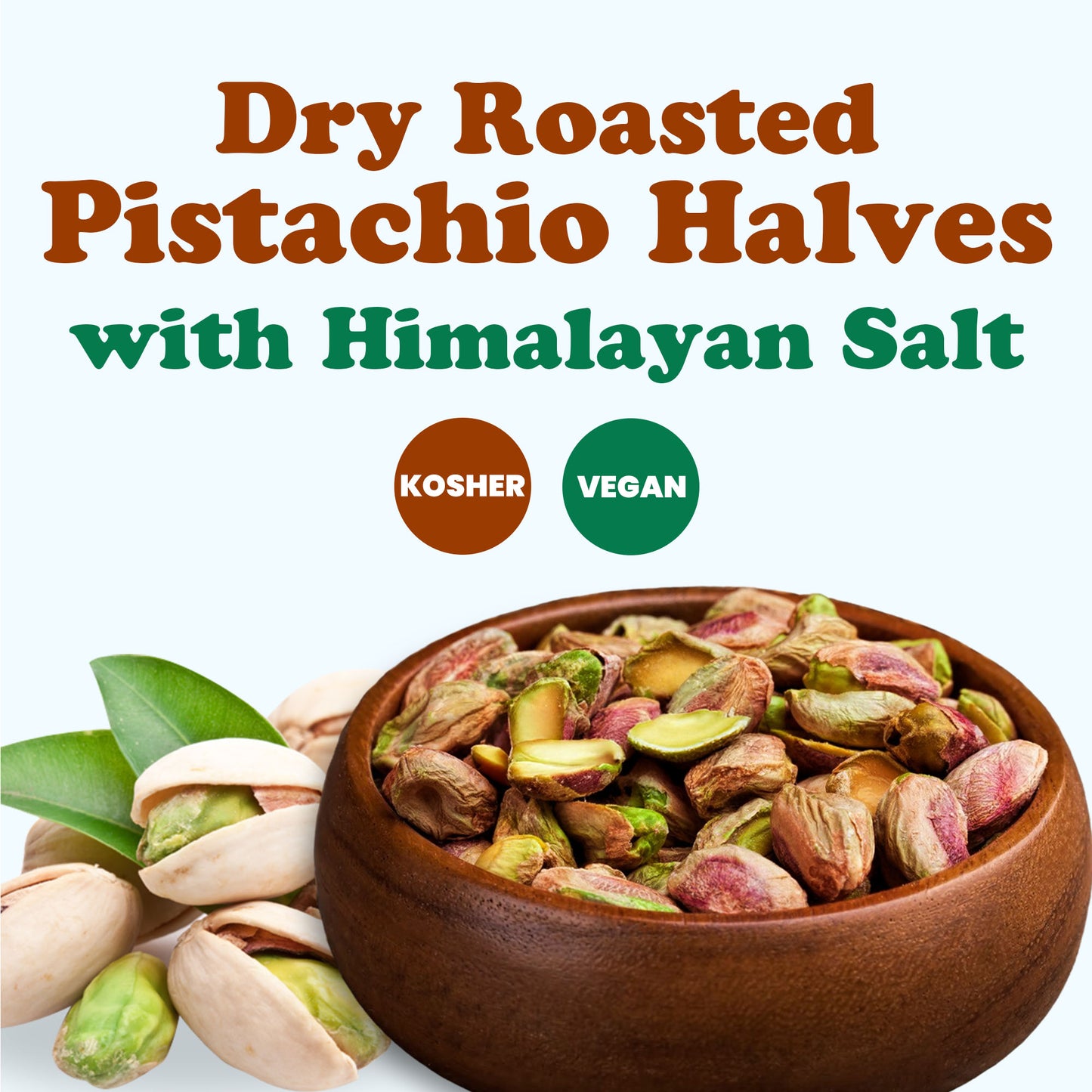 Dry Roasted Pistachio Halves with Himalayan Salt - by Food to Live