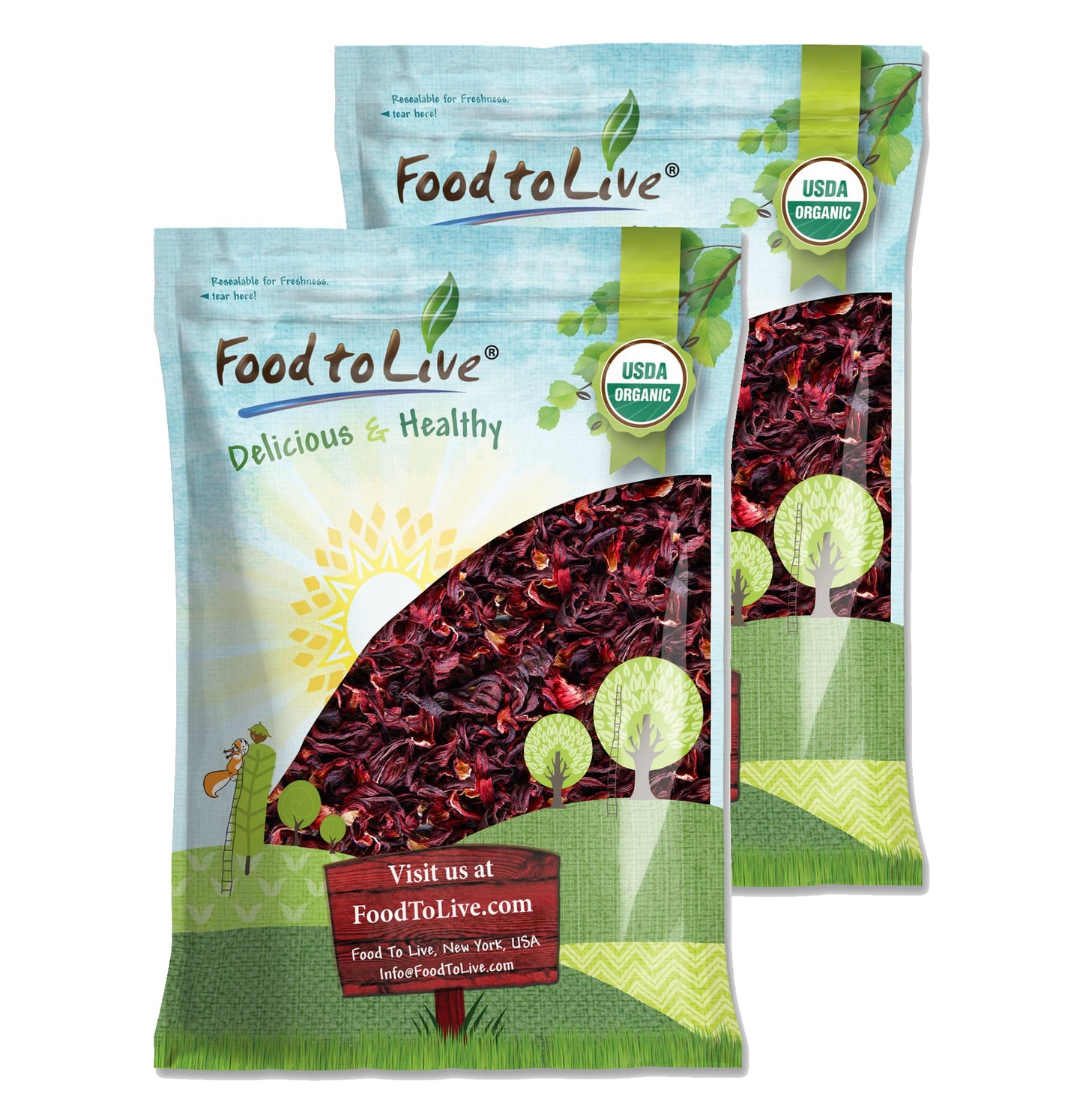 Organic Hibiscus Flowers - by Food To Live