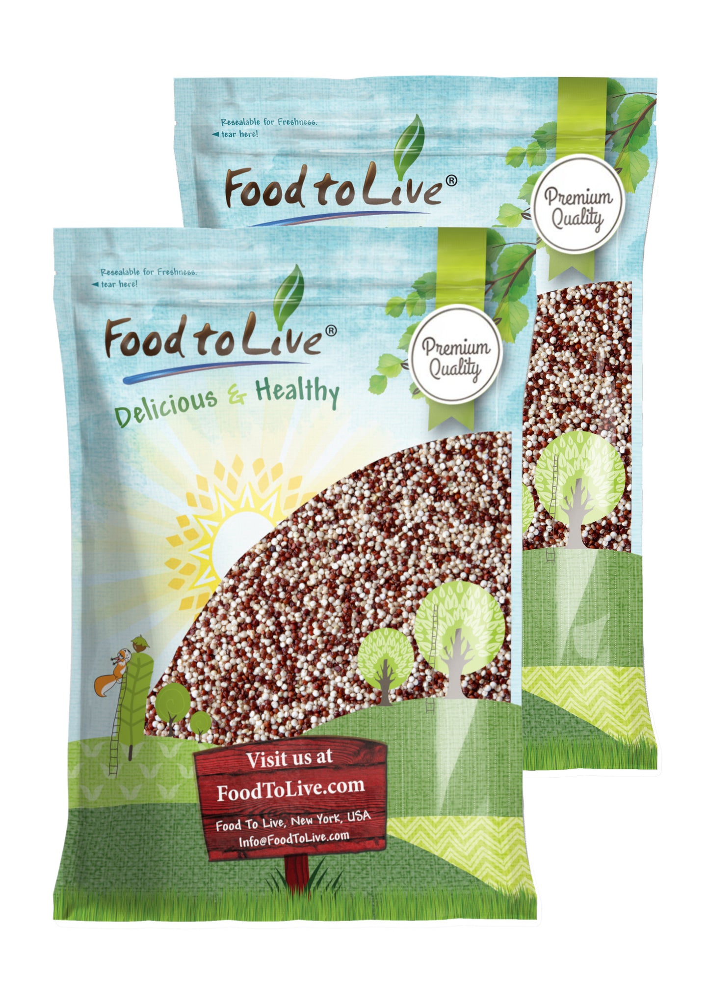 Organic Raw White and Red Quinoa Blend - by Food To Live