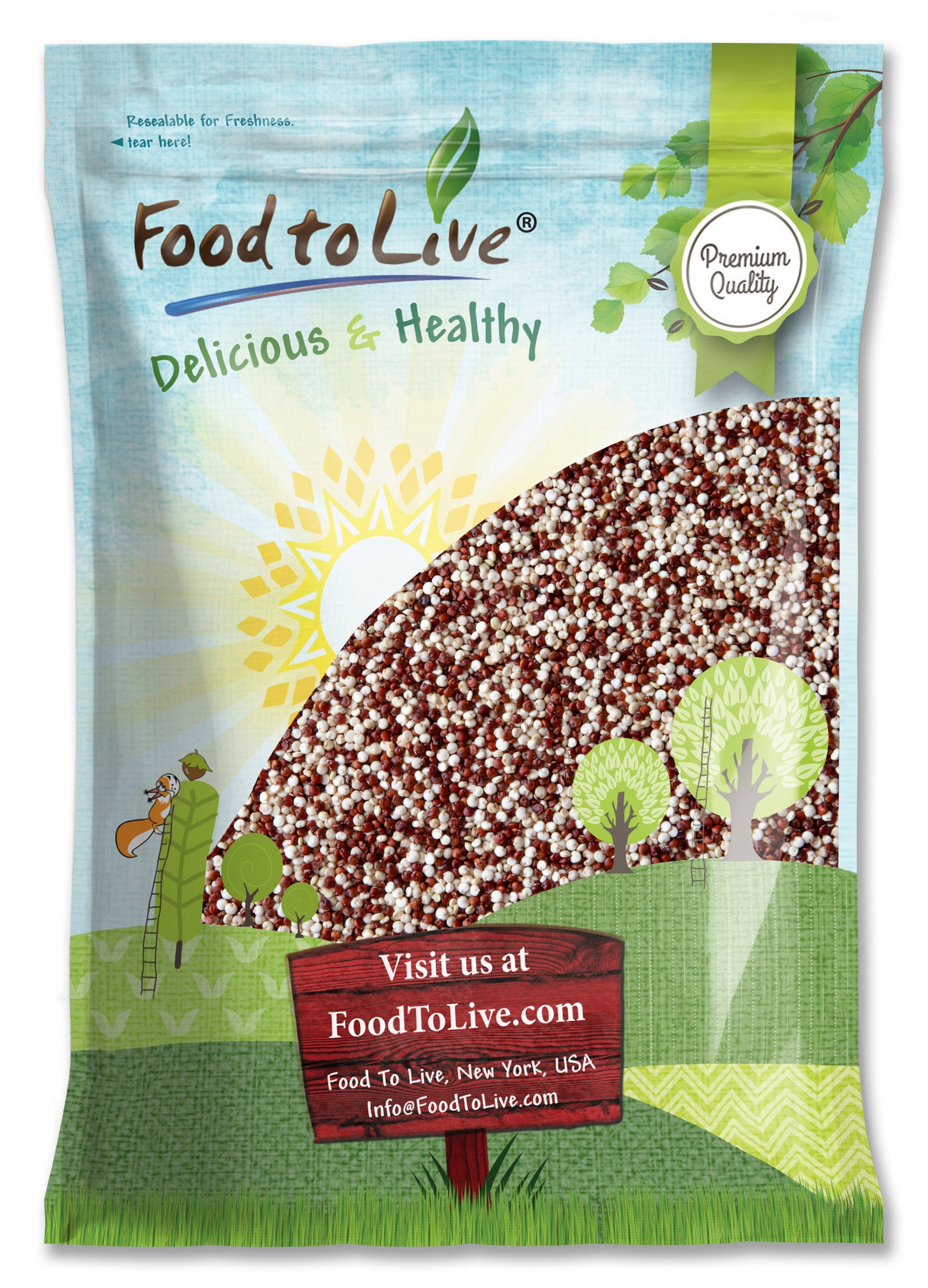 Organic Raw White and Red Quinoa Blend - by Food To Live