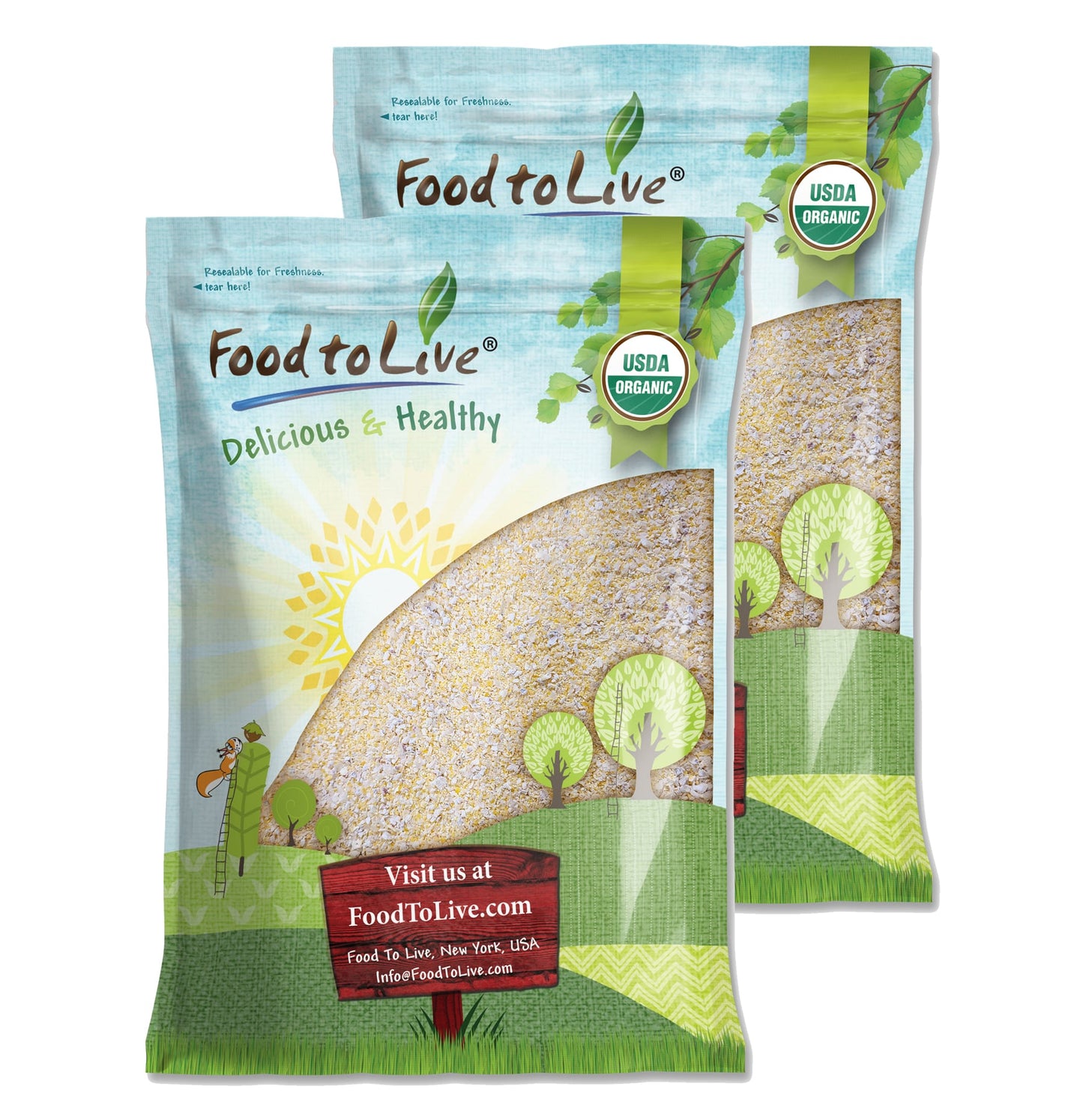 Organic Old Fashioned Cornmeal Coarse - by Food To Live