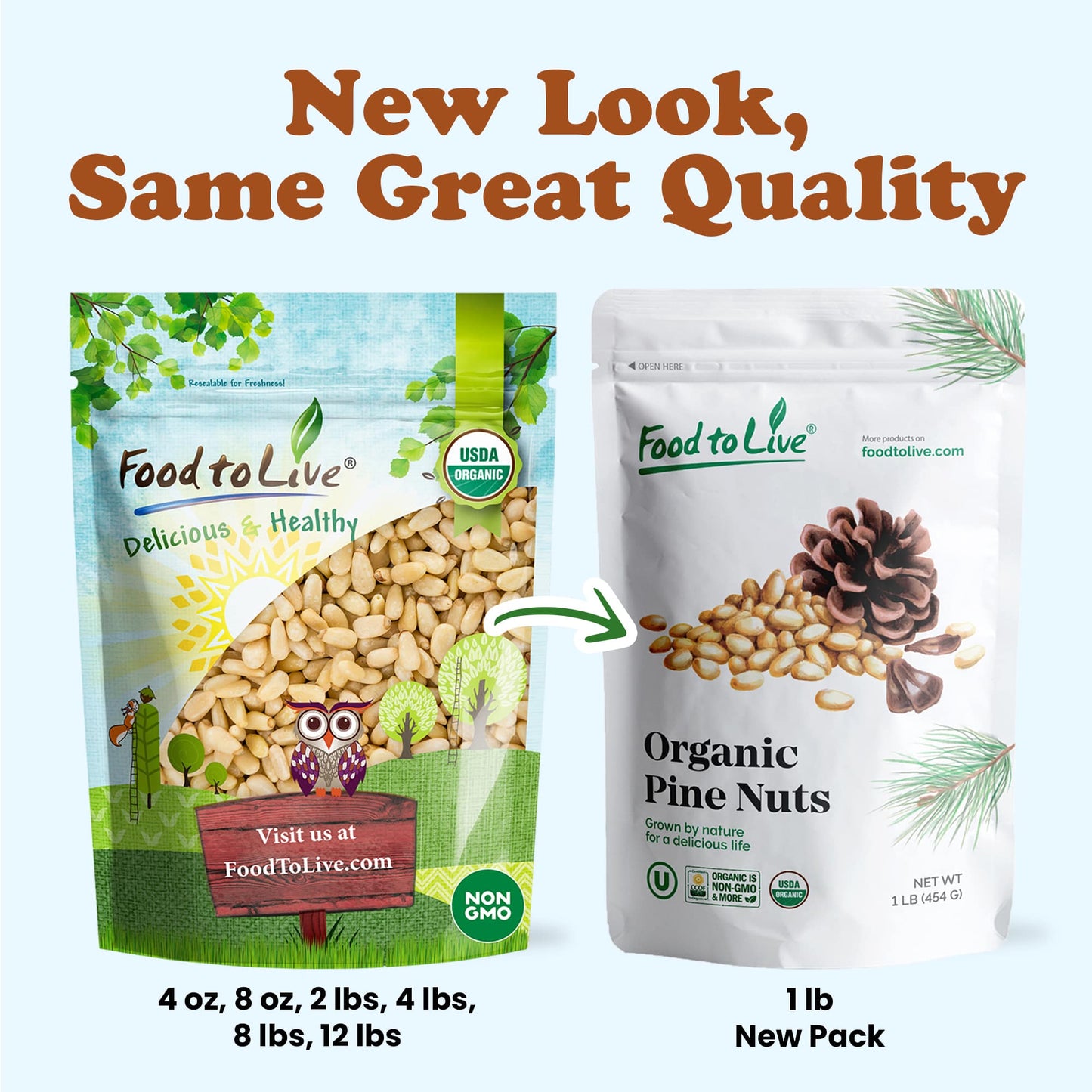 Organic Pine Nuts - by Food To Live